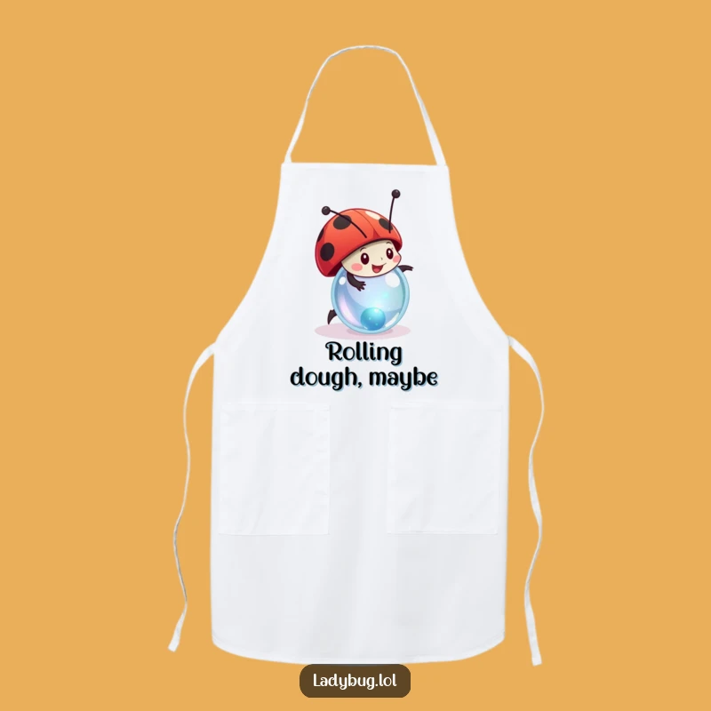 Funny Ladybug Apron: Rolling Marble Fun, Kitchen Playfulness, Perfect Gift