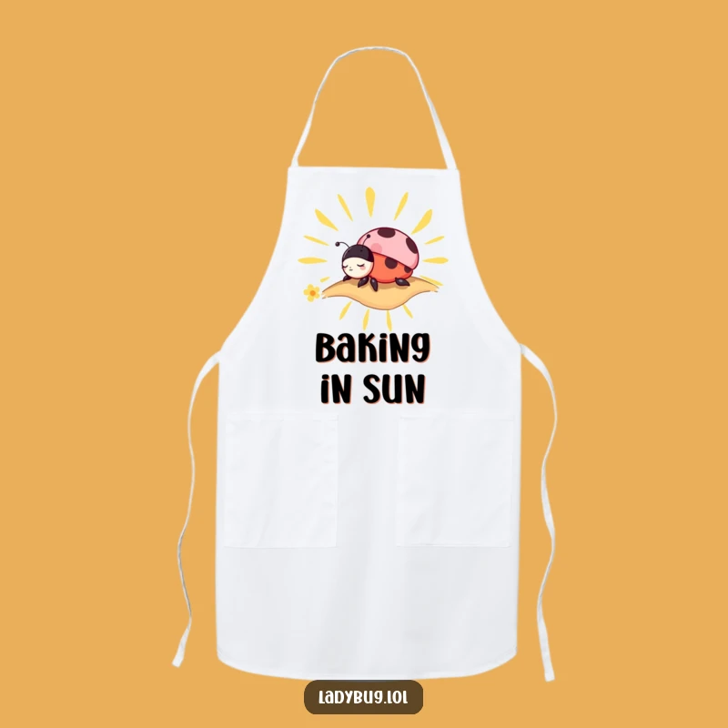 Funny Ladybug Nap Apron: Charming Sunbeam Sleeper for Relaxing Cooks!