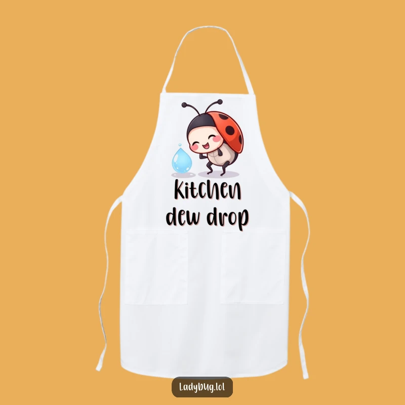 Funny Ladybug Dewdrop Apron - Kitchen Playful Wear, Humorous Funny Gift for Cooks