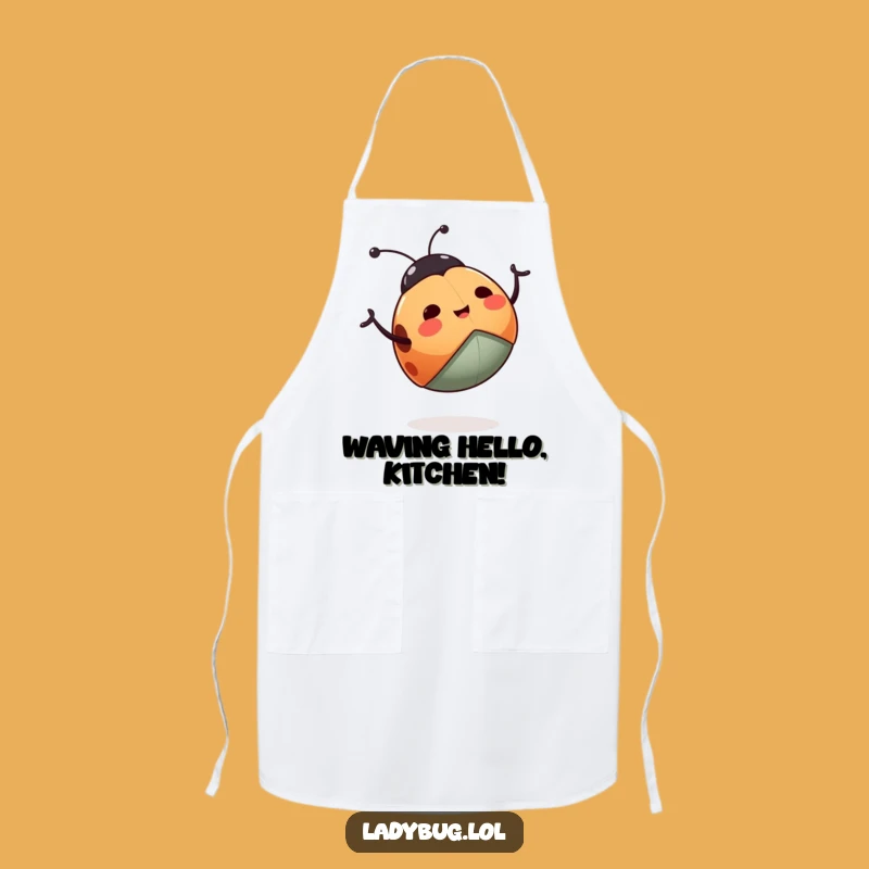Funny Ladybug Apron: Cook With Joy With This Happy Waving Insect Kitchenware