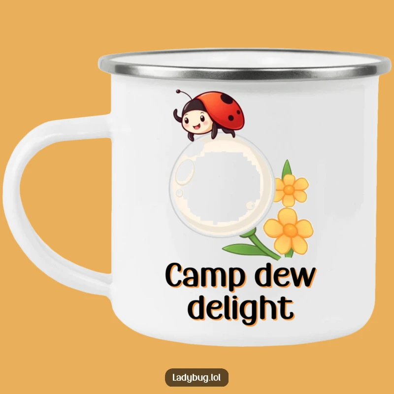 Funny Ladybug Camping Mug - Your Cheerful Outdoor Buddy