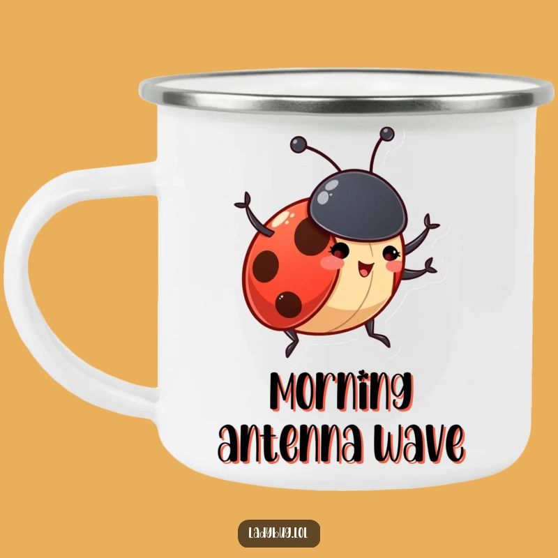 Funny Ladybug Antennae Camping Mug - Durable Excited Mug, Adventurous Funny Gift