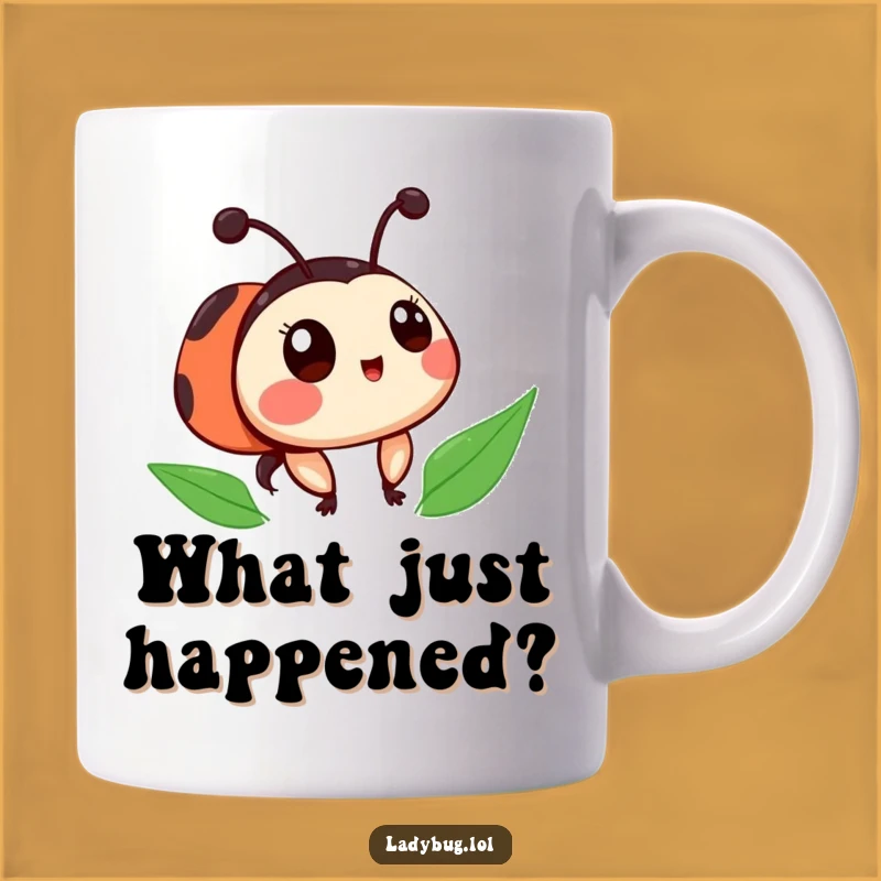 Funny Ladybug Mug: Surprised Spotty Character Gift, Adorable Humor