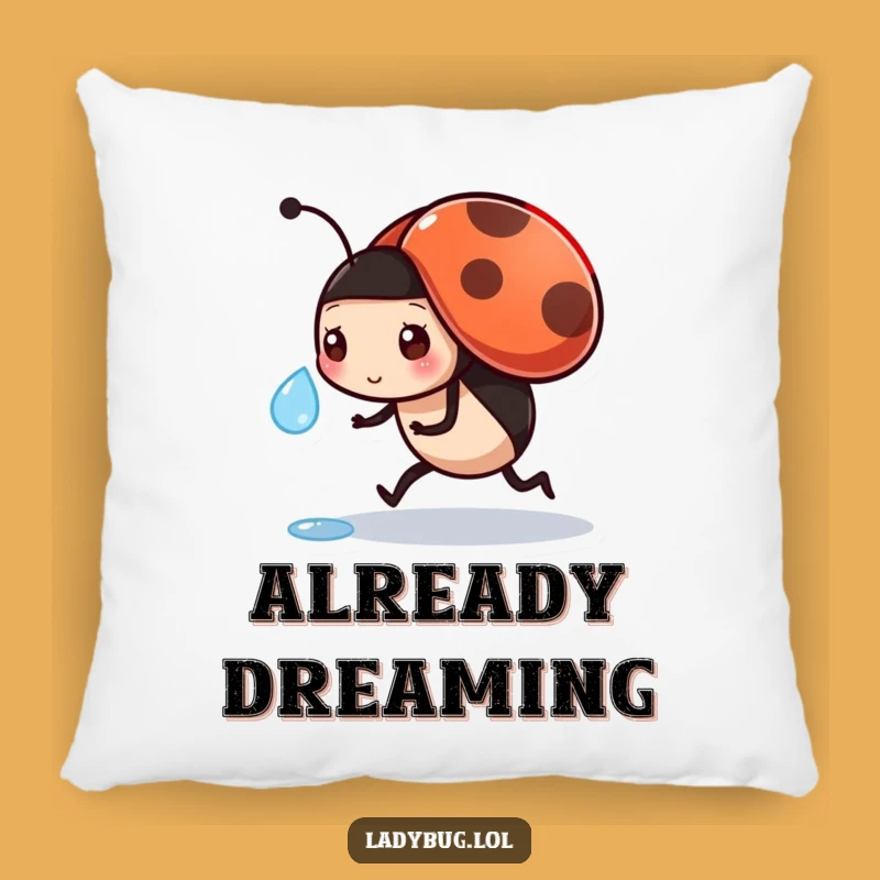 Funny Busy Ladybug Pillow - Dewdrop Comfort, Cozy Accent