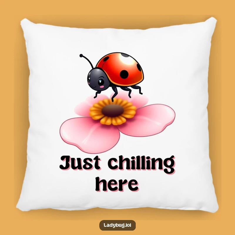 Funny Tiny Ladybug Pillow - Petal Softness, Cozy Accent
