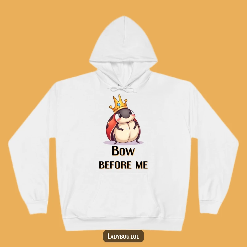Cozy Funny Royal Ladybug Crown Hoodie: Warmth and Laughter, Supreme Funny Gift