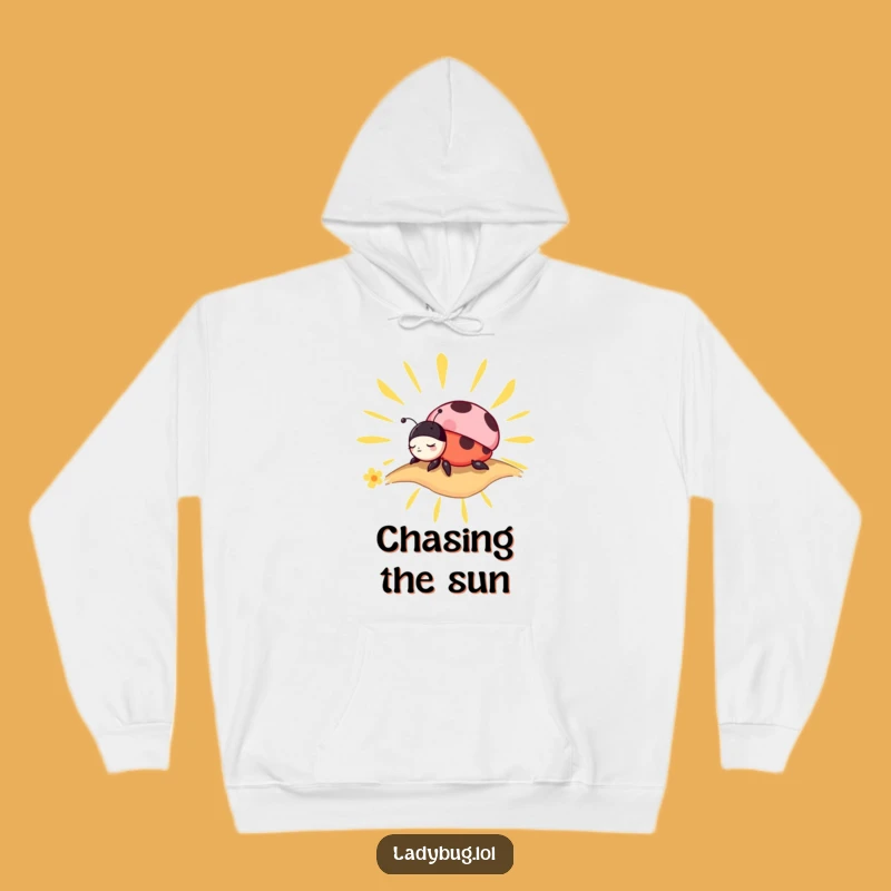Cozy Funny Ladybug Nap Hoodie: Charming Napper on a Sunbeam!