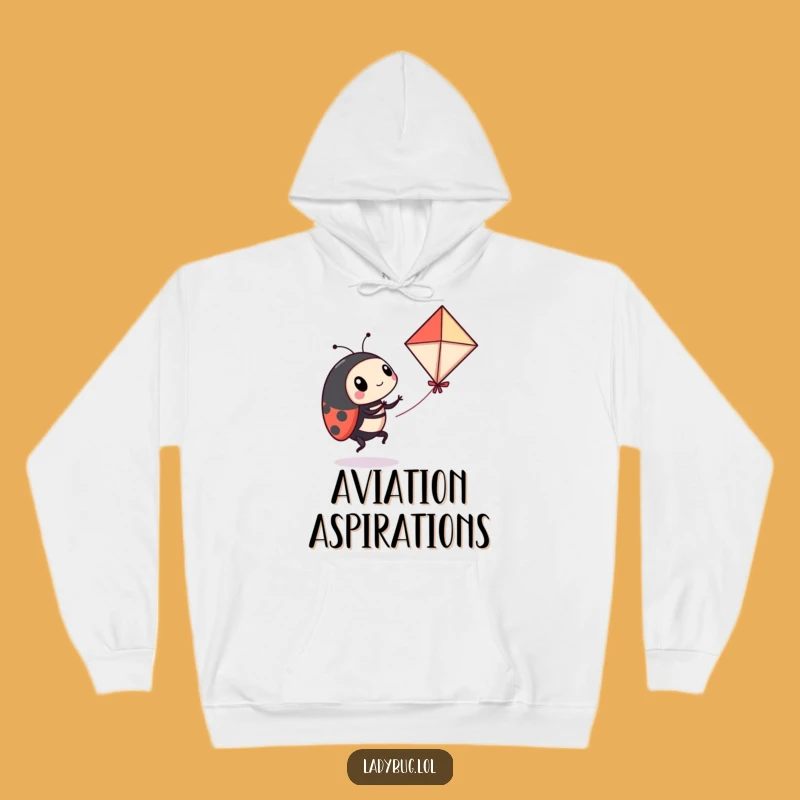 Funny Flying Ladybug Kite Hoodie - Cozy & Comical Adventure Gear
