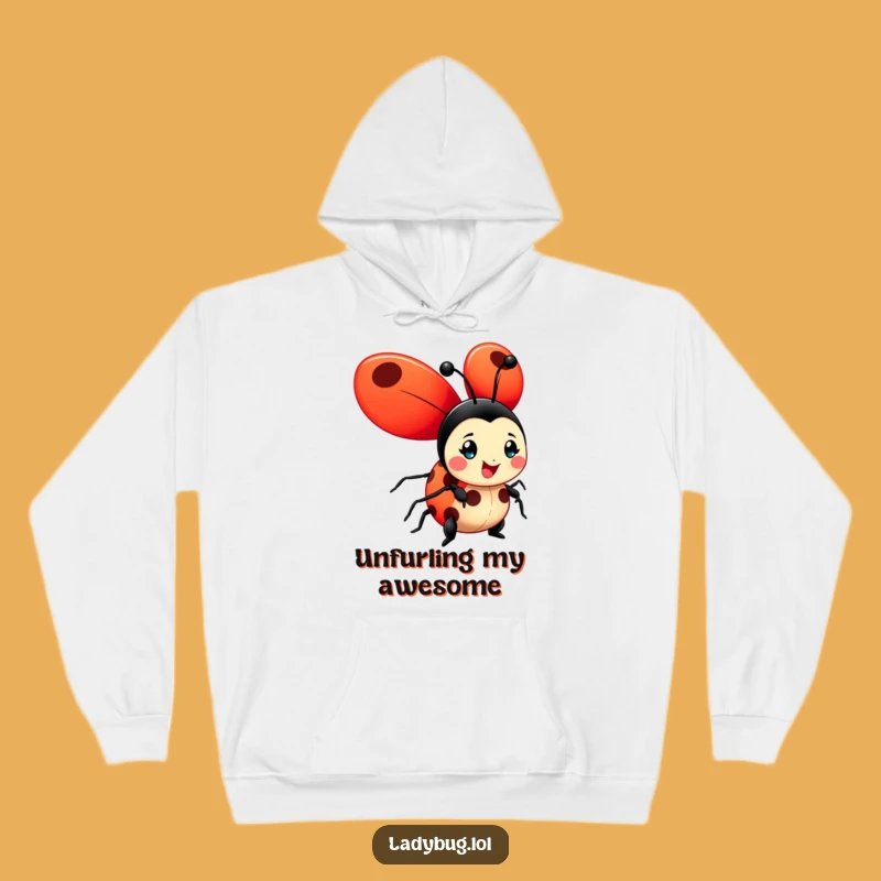 Funny Ladybug Hoodie: Cozy Comfort with Cheerful Unfurled Wings, Best Gift