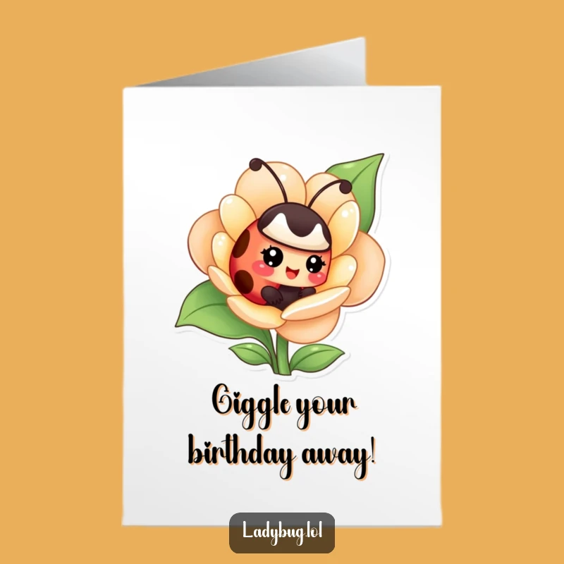 Free Printable Giggling Ladybug Birthday Card: Funny Downloadable Gift for a Playful Celebration