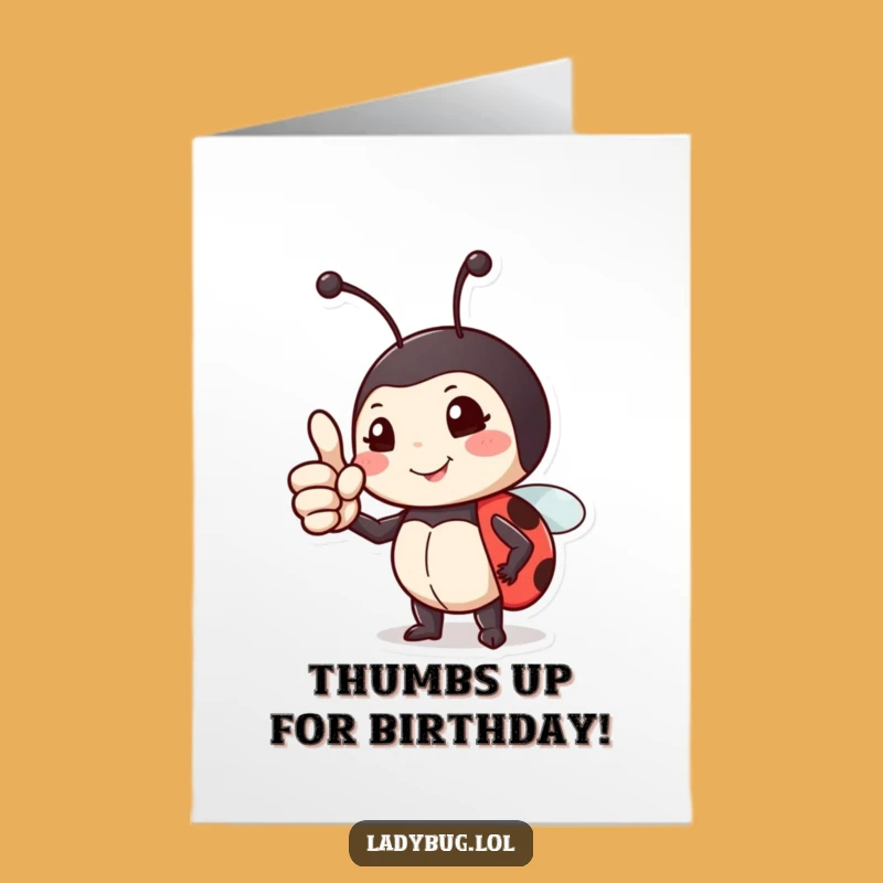 Free Printable Proud Ladybug Birthday Card: Funny Downloadable Gift for a Champion Celebration