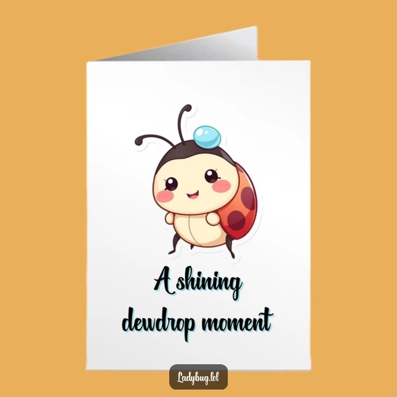 Free Printable Ladybug Congrats Card - Dewdrop Head Downloadable Joyful Gift