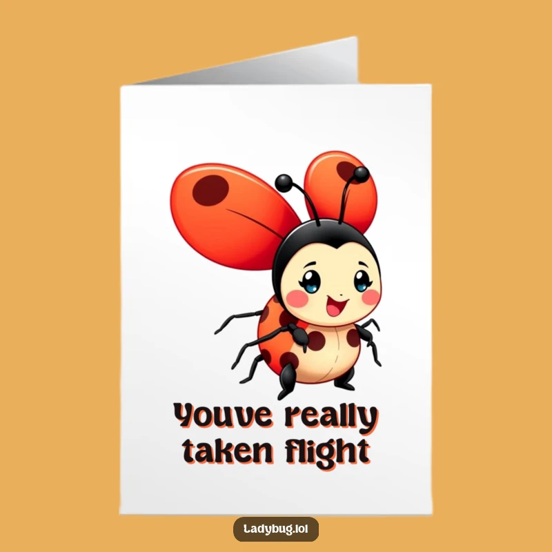 Free Printable Ladybug Congratulations Card - Joyful Wings Downloadable DIY Gift