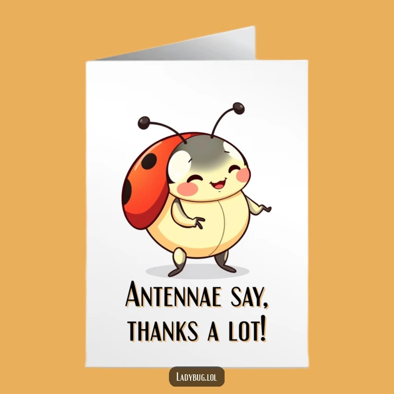 Free Printable Thank You Card: Ladybug Silly Dance, Humorous Appreciation