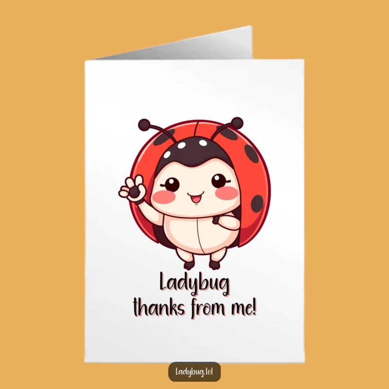Free Printable Ladybug Thank You Card: Thanks for Your Little Help!