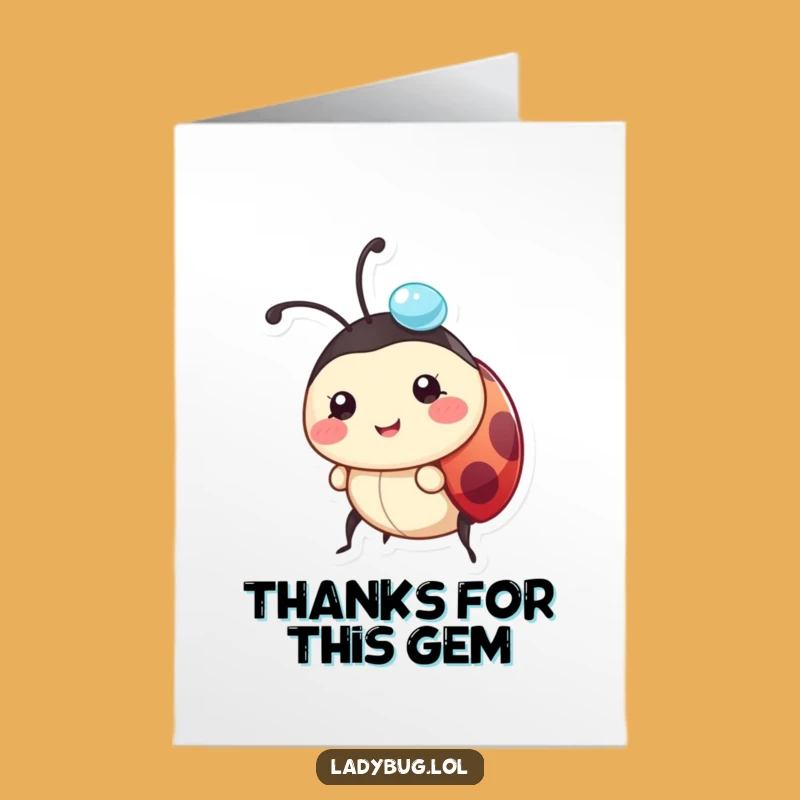 Free Printable Ladybug Thank You Card - Dewdrop Head Downloadable Grateful Gift