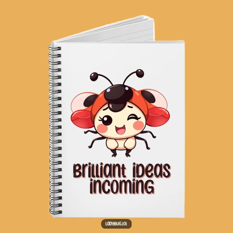 Funny Joyful Ladybug Notebook - Journal Your Happy Thoughts