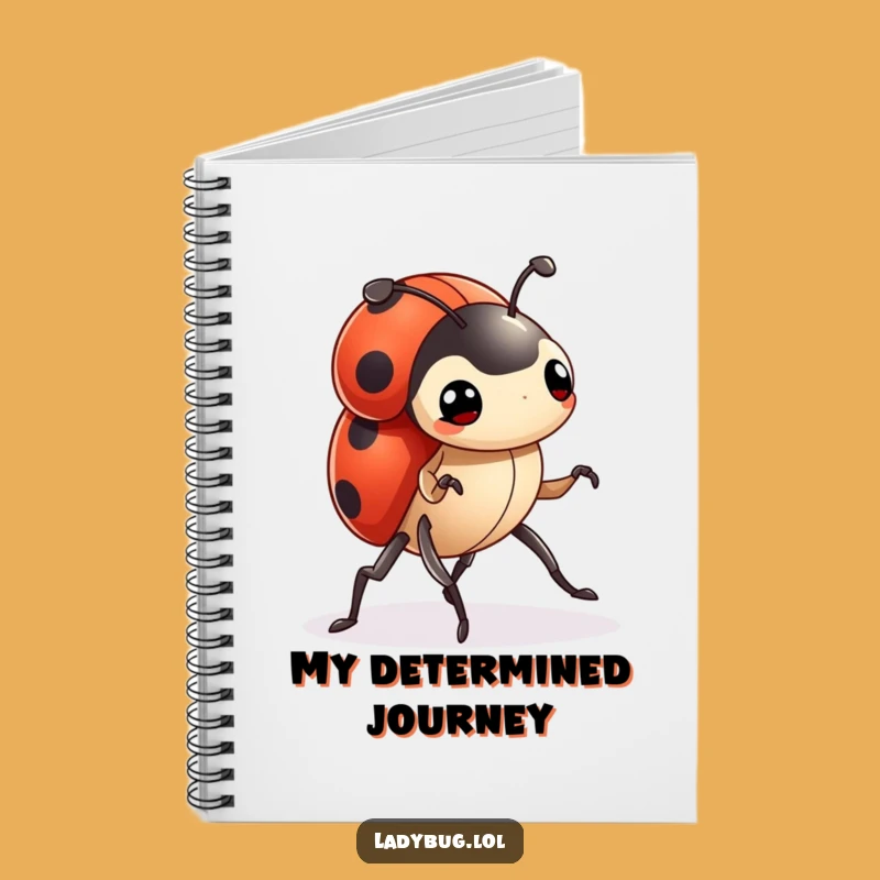 Funny Ladybug Notebook: Determined March Journal, Motivational Gift Idea