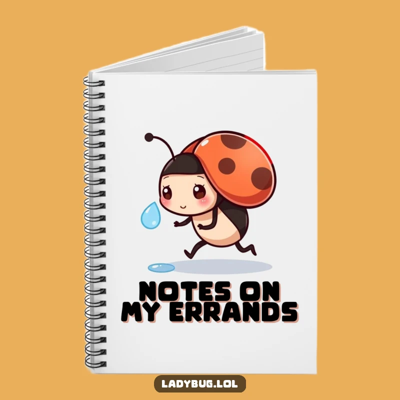 Funny Busy Ladybug Notebook - Dewdrop Tasks, Humorous Journal