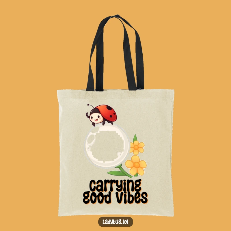 Funny Ladybug Tote Bag - Carry Your Cheer Everywhere