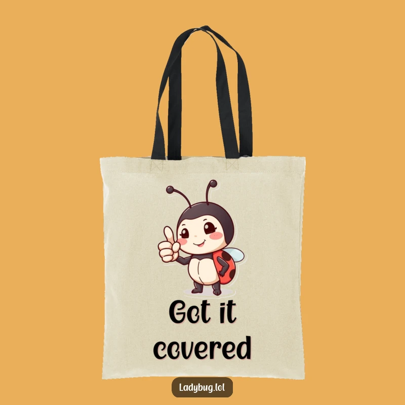 Funny Proud Ladybug Tote Bag - Thumbs Up Style, Practical Gift